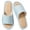 Blue, variant on CHICVOMEY House Slippers for Women and Men Cozy Soft Lightweight Slip-On Open Toe Linen Cotton Slippers Casual Indoor Anti-Skid Soles