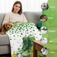 thumbnail image 6 of Throw Blanket Fleece Throw Blanket 50x80in, St. Patrick's Day Shamrock Daisy Flower Soft Lightweight Bed Blankets Rustic Green Boots Fuzzy Couch Blankets for All Season, 6 of 9
