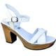 thumbnail image 1 of Huarache Cómoda Plataforma Moda Piel Cabra Tacon 9.0 cmR14 22-27 Blanco, 1 of 5