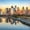 Downtown Philadelphia, variant on Elephant Stock Jersey City Skyline Wall Art - Horizontal Canvas Wall Art - Living Room Wall Decor - Places Canvas - Blue And Gray Decor - 36" x 24"