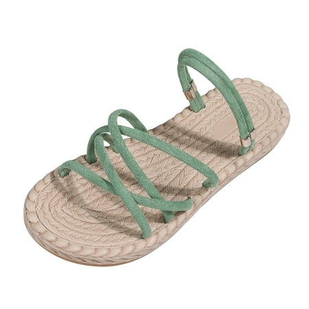 

ZIZOCWA Floor Wiping Slippers Strap Up Sandals For Women Sexy Toe Beach Flat Sandals Solid Open Comfortable On Shoes Breathable Slip Women S Summer Slippers Color Women S Sandals Wedge Heel Sandals F