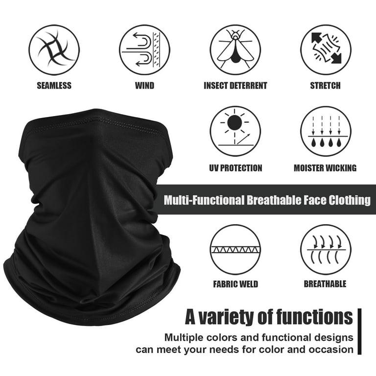 6-Pack Summer UV Protection Neck Gaiters - Cooling Breathable Face Cover For Outdoor Activities