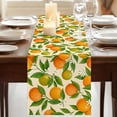 thumbnail image 3 of Table Runners 70 Inches Long Dress Scarves, Green Orange Farmhouse Coffee/Dining/Kitchen Table Decor, Holiday Table Runner, Summer Botanical Leaves Watercolor 13x70 Inch, 3 of 9
