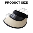 thumbnail image 2 of Sombrero de paja ajustable con circunferencia de 54-60 cm, sombrero de copa hueco para mujer, sombrero para el sol anti-ultravioleta de verano, sombrero de paja para playa, 2 of 5