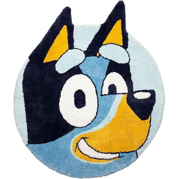 Bluey Plush Fluffy 3ft x 3ft Tufted Area Rug - Kids Room Decor