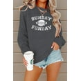thumbnail image 5 of ALLTB Women Sunday Funday Sweatshirt Cute Football Graphic Pullover Game Day Weekend Tops Casual Football Season Shirt, 5 of 7