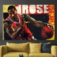 thumbnail image 2 of Gym Wall Art, Man Cave Art, Basketball Player Art Canvas, Derrick Rose Poster, Basketball Art Canvas, Motivation Artwork, Canvas Wall Decor - 5P-Rolled Canvas, 2 of 9