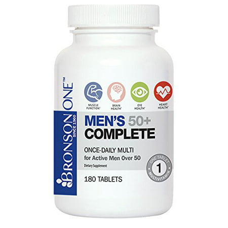 Bronson ONE Daily Hommes 50+ complet multivitamines Multiminéraux (180)