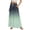 Cyan, variant on Women's Gradient Print Flowy Flared Maxi Skirt with Ruffle Hem, A-Line Elastic Waist Elegant Tiered Layered Bohemian Long Skirt for Casual Summer Outfits and Beach Events,Multicolor XL