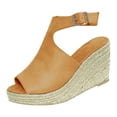 thumbnail image 1 of Kcodviy Sandales Romaines Unies pour Femmes Dames Femmes Sandales à Plateforme Chaussures à Boucle Compensées Décontractées Sandales de Randonnée pour Femmes à Bride Sandales pour Femmes, 1 of 7