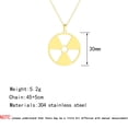 thumbnail image 3 of Collar de acero inoxidable con colgante de peligro radiactivo - colgante de 3 cm, cadena de 45+5 cm, espejo pulido, caja de regalo, 3 of 3