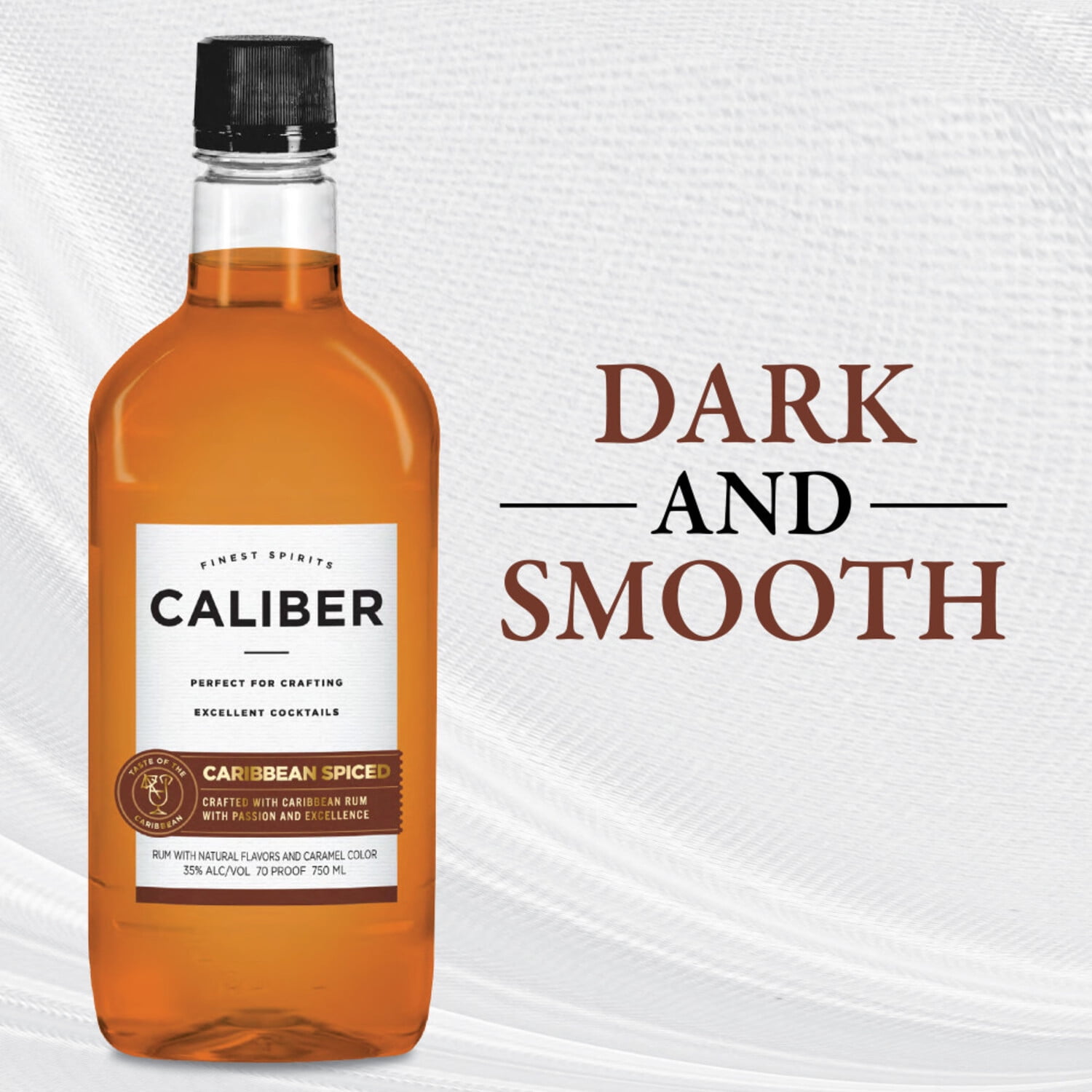 Caliber Spiced Rum, 750 ml PET Bottle, 35.0% ABV