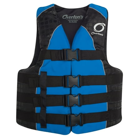 - Overton's 4-Buckle Nylon Cga Wakeboard Vest Blue Mens Sz L/XL