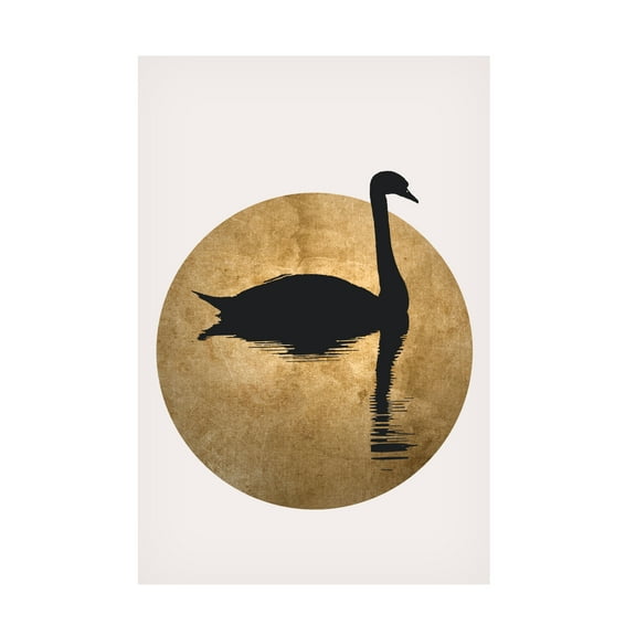 Kubistika 'The Swan Gold' Canvas Art
