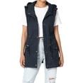 thumbnail image 1 of TheMogan Women's PLUS Drawstring Loose Fit Utility Vest Sleeveless Military Jacket, 1 of 7