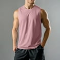thumbnail image 2 of ADSSDQ Men's Tank Top Cut Off Cotton Muscle Workout Gym Shirts Moisture Wicking Lightweight Summer Casual Sleeveless Shirts Pink 2XL, 2 of 4