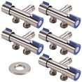 thumbnail image 3 of 5 Piezas Control Dual 1 en 2 Salida Válvula de Ángulo de Inodoro para Baño Lavadora Grifo de Válvula de Ángulo de Bidé de Agua Dual, 3 of 5