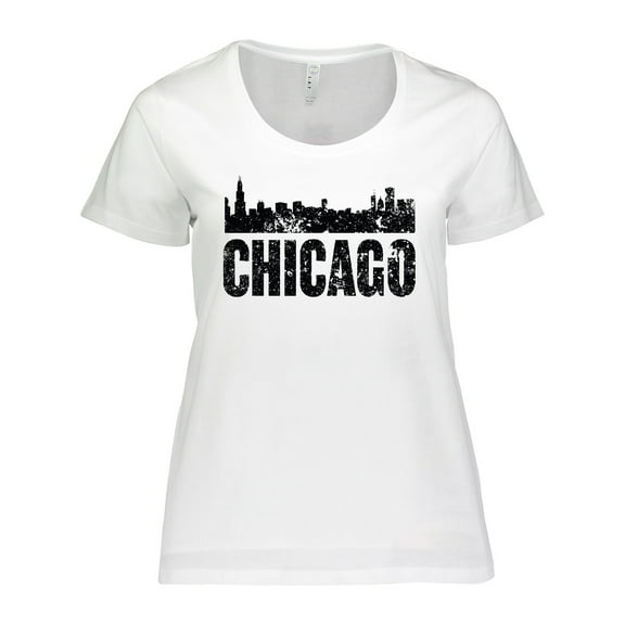 Inktastic Chicago Skyline Grunge Women's Plus Size T-Shirt