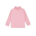 thumbnail image 3 of Manyakai Kids Girls Boys Basic Long Sleeve Turtleneck T-Shirts Fall Winter Warm Pullover Thermal Tops Pink 110, 3 of 5