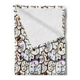 thumbnail image 2 of Crazy Soft Flannel Fleece Blanket, Valentines Day Themed Hearts Pattern with Various Expressions Colorful Anime Design, Cozy Plush for Indoor and Outdoor Use, 50" x 70", Multicolor, by Ambesonne, 2 of 5