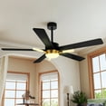 thumbnail image 2 of Uforic 42-inch Modern Black and Gold Ceiling Fan with Lights and Remote Control,5 Blades with Crystal Rod Design, 2 of 9