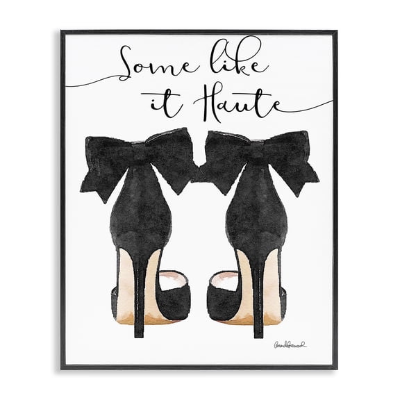 Stupell Industries Art Deco Some Like It Haute Black Pumps Heels Black Framed Giclee Art, 16 x 20, by Amanda Greenwood