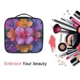 thumbnail image 6 of FORMRS Travel Makeup Bag Large Capacity Train Case Cosmetic Organizer with Adjustable Dividers, Large Purple Flowers, 6 of 8
