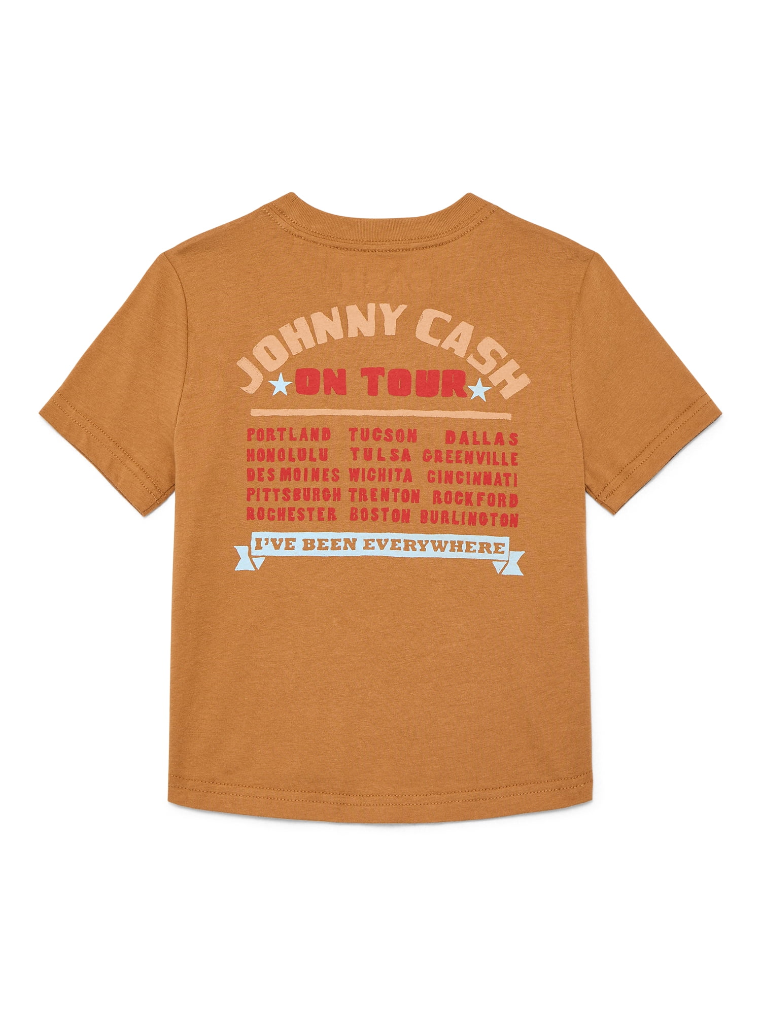 Johnny Cash Tour Toddler Graphic Tee with Short Sleeves, Sizes 12M-5T