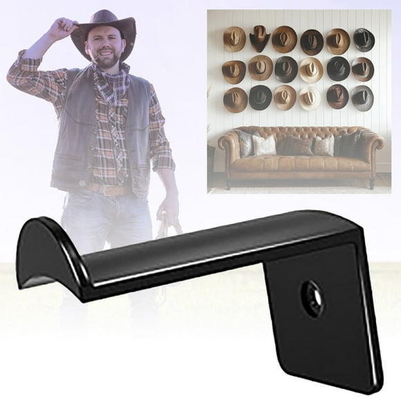 Fashion Home 2.8 Inch Hat Hooks Wall Pack Of 4 Cowboy Hat Rack Strong Hat Suitable For All Kinds Of Hats Nice For Western Room Decoration Portable Travel Tools Outdoor and Indoor