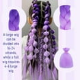 thumbnail image 3 of Peluca trenzada, extensiones de cabello, de morado a rojo claro, trenzas sintéticas de colores, peluca con trenzas y twists para mujeres y niñas, con pelo sintético., 3 of 7