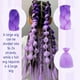 thumbnail image 3 of Extensiones de cabello trenzado de morado a rojo claro, peluca sintética de color trenzado, peluca con trenzas para mujeres y niñas, con pelo falso., 3 of 7