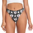 thumbnail image 1 of Balery Husky Tangas de Algodón para Mujer con Estampado – Ropa Interior Sexy, Transpirable, G-string-4X-Large, 1 of 6
