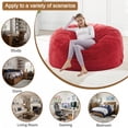 thumbnail image 4 of LaoGeoRon 6ft Large Bean Bag Chair with Filling,Indoor Bean Bag Lazy Sofa,Memory Foam,Removable Washable Flannel Cover, 4 of 9