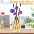 thumbnail image 3 of Diffuser Glass Bottles Set of 5 DIY Empty Clear Glass Fragrance Bottle with Gold Caps Reeds Sticks Vase Decorative Diffusers for Home Office Desk Decoration Wedding Replacement Girl Women, 3 of 6
