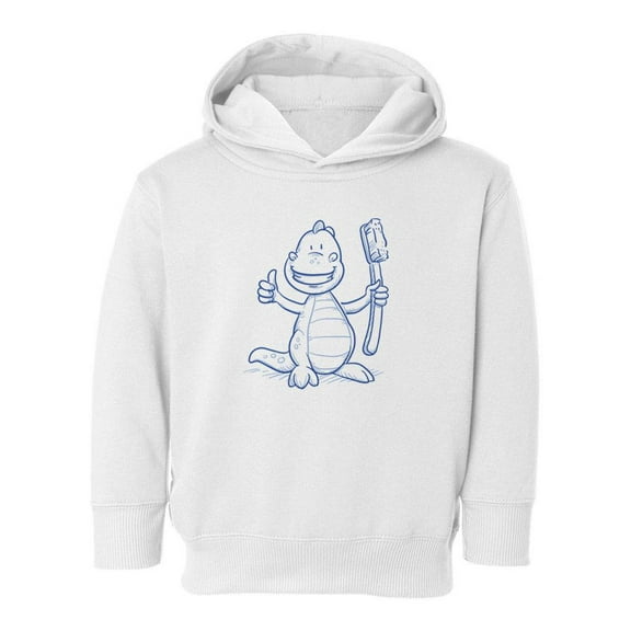 Dinosaur Holding A Toothbrush Hoodie Toddler -Image by Shutterstock,  2 Toddler