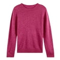 thumbnail image 3 of DuoJiaJ Sweaters for Women Fall Pullover Lightweight Long Sleeve Crewneck Cozy Knit Blouses Light Sweaters for Women Pink L, 3 of 3