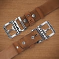 thumbnail image 5 of Men's vintage-style top-grain cowhide leather belt with square buckle - high-quality genuine leather, adjustable size, suitable for pairing with jeans and casual wear, brown, casual belt, vintage sty, 5 of 7