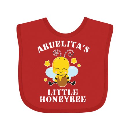 

Inktastic Cute Bee Abuelita s Little Honeybee with Stars Gift Baby Boy or Baby Girl Bib