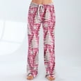 thumbnail image 5 of Women's Casual Fashion Christmas Pajama Pants, Long Sleepwear Trousers for Sports and Home Use, Comfortable and Soft Material for Nightwear and Lounging,Hot Pink,3XL, 5 of 6