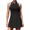 black, variant on ALove Women Tennis Outfit Sports Dress Golf Exercise Dresses with Shorts and Pockets Polo Collar Zipper Athletic Dresses Tennis Dress