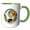 Green/White, variant on 3drose, Louise Female Name, Moon, Woman, Black Panther Head. Gift for a Woman, 15oz Mug