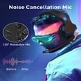 thumbnail image 4 of Mpow Gaming Headset for PS4, 120° Rotatable Noise Cancelling Microphone, 3D Bass Surround Wired Gaming Headset for PC/PS4/PS5/Xbox/Switch, over Ear Gaming Headphones with LED Light, 3.5mm Headphones, 4 of 12