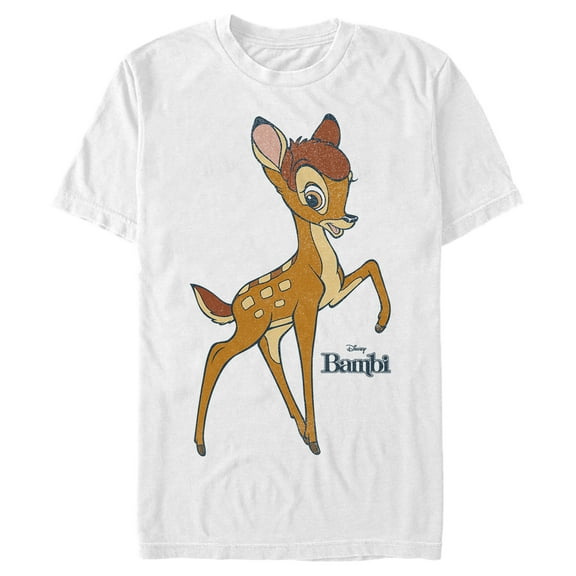 Men's Bambi Three Leg Pose Graphic Tee White 2X Large