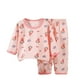 thumbnail image 1 of Odeerbi 6M-12Y Niños Niñas Pijamas de Verano de Algodón de Manga Larga Conjunto de Pantalones de Impresión Suave Ropa de Dormir Ligero Transpirable Conjunto de Pijama, 1 of 4
