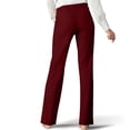 thumbnail image 4 of Oiangi Women's Dress Pants Button Elastic Waist Slacks Casual Straight Leg Trousers for Business Office Wine L, 4 of 5