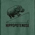 thumbnail image 3 of Instant Message - Hippopotenuse - Women's Lightweight French Terry Long Sleeve Shirt, 3 of 6
