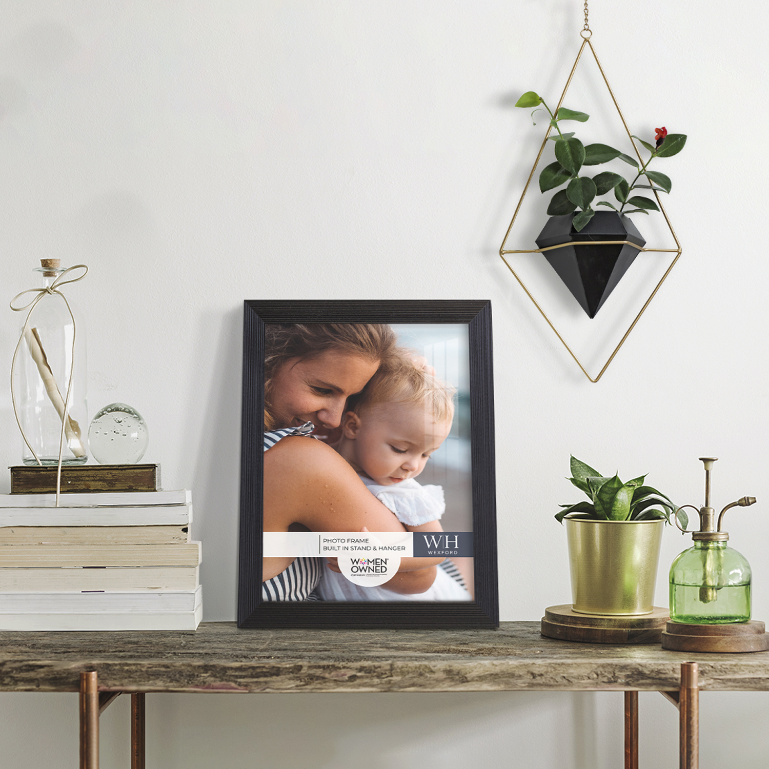 Grooved 8 in. x 10 in. Black Picture Frame (Set of 2)