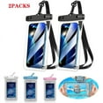 thumbnail image 1 of Floating Waterproof Phone Pouch/Bag  [2 Pack] Large Waterproof Cell Phone Case Black, 1 of 7