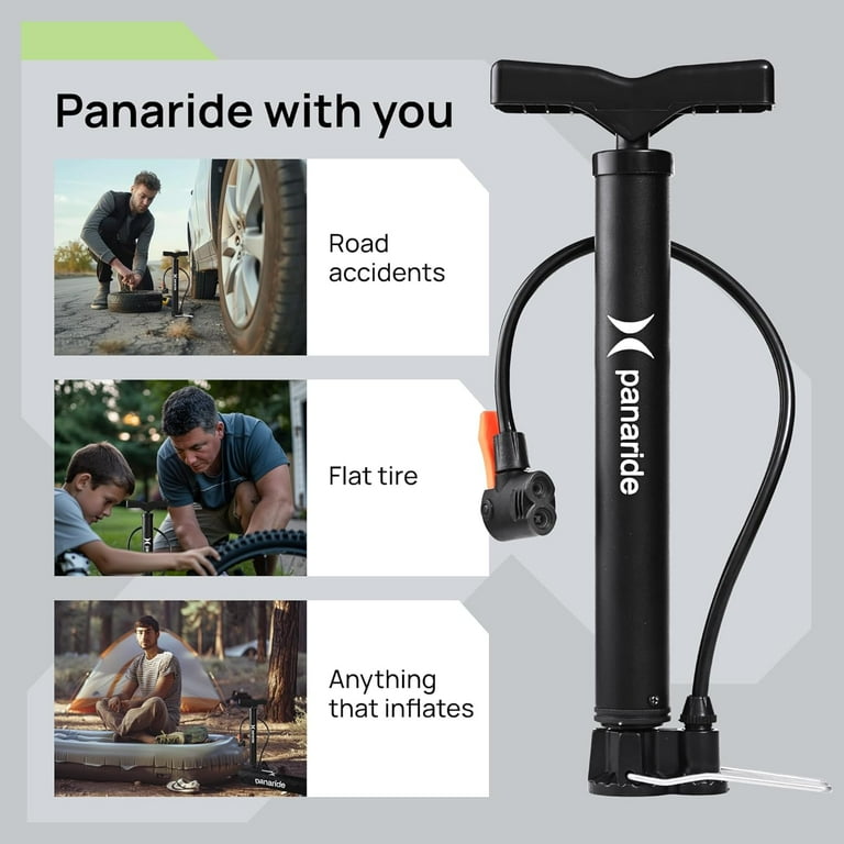 Bike Pump Floor Advanced Bike Tire Inflator Bicycle Hand Air Pump with Dual Presta and Schrader Valves Handheld Bike Pump Suitable for Road and Mountain Bikes Baby Stroller Balls Walmart