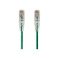 thumbnail image 1 of Monoprice SlimRun - Patch cable - RJ-45 (M) to RJ-45 (M) - 7 ft - UTP - CAT 6 - riser, snagless, stranded - green, 1 of 2